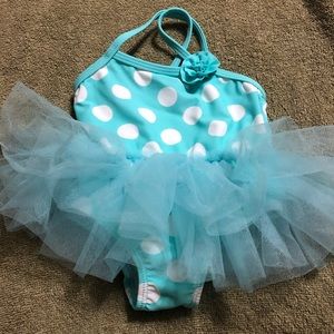 OP aqua blue bathing suit
